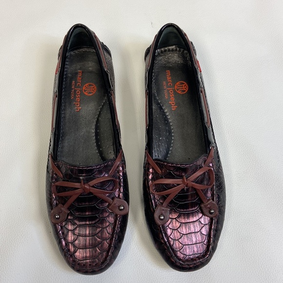 Mark Joseph New York, crocodile Loafer made in Brazil size 5 1/2 Merlot - Picture 10 of 10